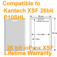 RFID Clamshell Card Compatible with Kantech ioProx XSF 26bit P10SHL